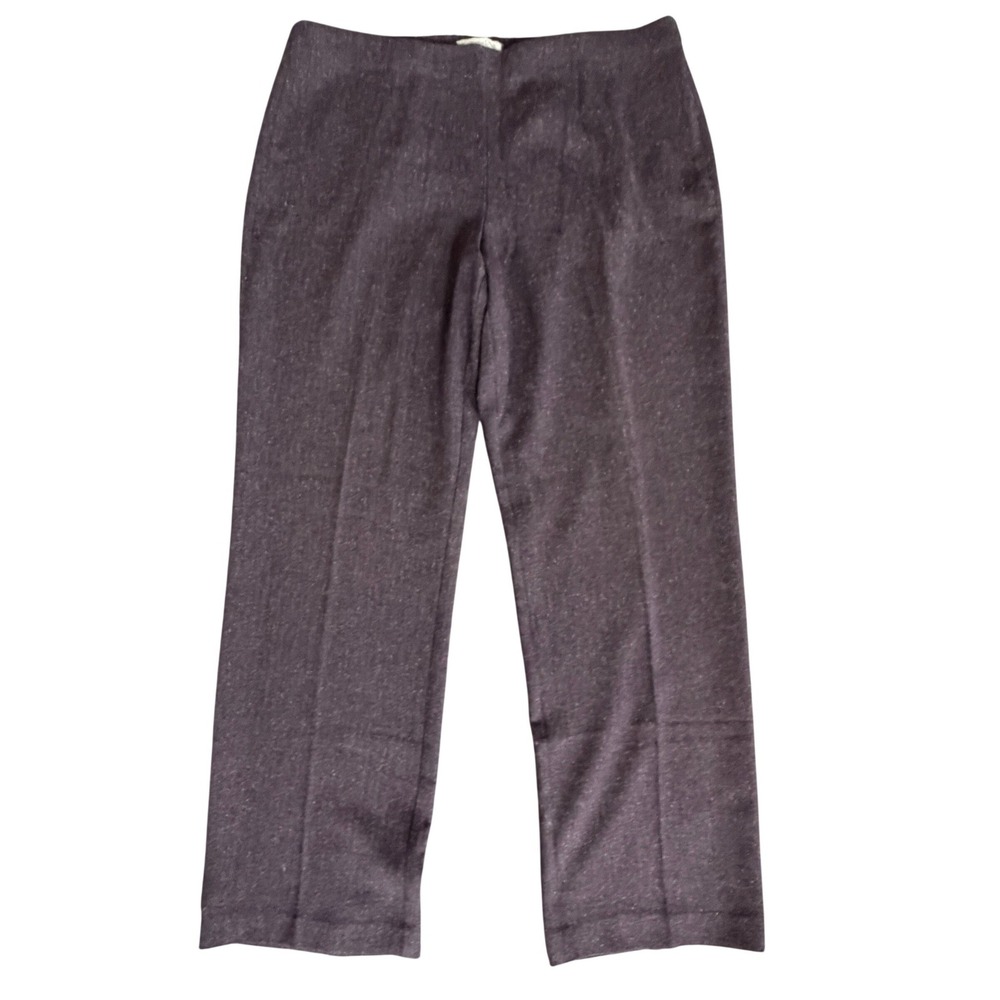 Coldwater Creek Classic Fit Womens Size 16 Dark Speckled Knit Straight Leg Pants